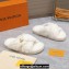 Louis Vuitton Shearling cross-over straps LV Bliss Comfort Mules White 2024