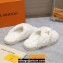 Louis Vuitton Shearling cross-over straps LV Bliss Comfort Mules White 2024