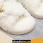 Louis Vuitton Shearling cross-over straps LV Bliss Comfort Mules White 2024
