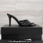 Saint Laurent Heel 10cm BABYLONE mules in smooth leather Black 2024