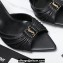Saint Laurent Heel 10cm BABYLONE mules in smooth leather Black 2024