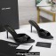 Saint Laurent Heel 10cm BABYLONE mules in smooth leather Black 2024