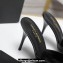 Saint Laurent Heel 10cm BABYLONE mules in smooth leather Black 2024