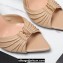 Saint Laurent Heel 10cm BABYLONE mules in smooth leather Beige 2024
