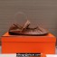 Hermes Jolly ballet flats Brown with signature wrap-around ankle strap 2024
