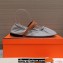 Hermes Jolly ballet flats Gray with signature wrap-around ankle strap 2024
