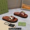 Gucci Women's Marina chain slide sandals 794176 leather Brown 2024