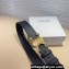 Celine Width 3.5cm Large triomphe belt in VINTAGE CALFSKIN Black/Gold