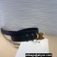 Celine Width 3.5cm Large triomphe belt in VINTAGE CALFSKIN Black/Gold