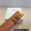 Celine Width 3.5cm Large triomphe belt in VINTAGE CALFSKIN Camel/Gold