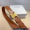 Celine Width 3.5cm Large triomphe belt in VINTAGE CALFSKIN Camel/Gold