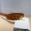 Celine Width 3.5cm Large triomphe belt in VINTAGE CALFSKIN Camel/Gold