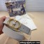 Dior Width 3cm 30 Montaigne Jolie Belt in Smooth Calfskin White