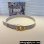 Dior Width 3cm 30 Montaigne Jolie Belt in Smooth Calfskin White