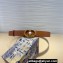 Dior Width 3cm 30 Montaigne Jolie Belt in Smooth Calfskin Brown