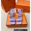 Hermes Glamour 75 sandals in suede goatskin Lilac with Kelly buckle (original quality)
