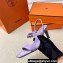 Hermes Glamour 75 sandals in suede goatskin Lilac with Kelly buckle (original quality)