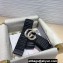 Gucci Width 4cm Silk Crystal GG Marmont Wide Belt Black/Gold