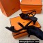 Hermes Glamour 75 sandals in suede goatskin Black with Kelly buckle (original quality)