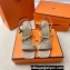 Hermes Glamour 75 sandals in suede goatskin Beige with Kelly buckle (original quality)