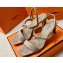 Hermes Glamour 75 sandals in suede goatskin Beige with Kelly buckle (original quality)