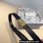 Dior D-Treasure Belt in Smooth Calfskin Black and White Resin Pearls
