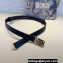 Dior D-Treasure Belt in Smooth Calfskin Black and White Resin Pearls