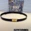 Dior D-Treasure Belt in Smooth Calfskin Black and White Resin Pearls