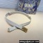 Dior D-Treasure Belt in Smooth Calfskin White and White Resin Pearls