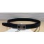 Celine Width 2.5cm Medium Reversible Framed Triomphe Belt In Taurillon And Natural Calfskin Black/Silver