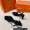 Hermes Glamour 75 sandals in Satin Black with Kelly buckle (original quality)