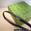 Gucci Width 1.2cm Thin Leather Double G belt 707327 Black