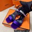 Hermes Glamour 75 sandals in Satin Purple/Silver with Kelly buckle (original quality)