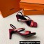 Hermes Glamour 75 sandals in Satin Red/Gold with Kelly buckle (original quality)
