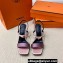 Hermes Glamour 75 sandals in Satin Pink/Gold with Kelly buckle (original quality)