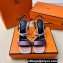 Hermes Glamour 75 sandals in Satin Pink/Silver with Kelly buckle (original quality)