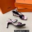 Hermes Glamour 75 sandals in Satin Pink/Silver with Kelly buckle (original quality)