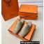Hermes Groupie mules Camel in goatskin with palladium-plated Paris buckle (original quality)
