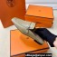Hermes Groupie mules Camel in goatskin with palladium-plated Paris buckle (original quality)