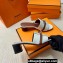 Hermes Gigi 50 sandals in calfskin White/Brown with Kelly buckle (original quality)