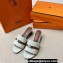 Hermes Gigi 50 sandals in calfskin White/Brown with Kelly buckle (original quality)