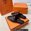 Hermes Groupie mules Black in goatskin with palladium-plated Paris buckle (original quality)