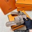 Hermes Gigi 50 sandals in Suede Gray with Kelly buckle (original quality)