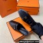 Hermes Groupie mules Black in goatskin with palladium-plated Paris buckle (original quality)