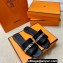 Hermes Giulia sandals in calfskin Black/Python with Kelly buckle (original quality)