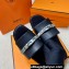 Hermes Giulia sandals in calfskin Black/Python with Kelly buckle (original quality)