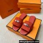 Hermes Giulia sandals in Suede Red with Kelly buckle (original quality)