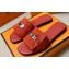 Hermes Giulia sandals in Suede Red with Kelly buckle (original quality)