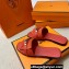 Hermes Giulia sandals in Suede Red with Kelly buckle (original quality)