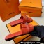 Hermes Giulia sandals in Suede Red with Kelly buckle (original quality)